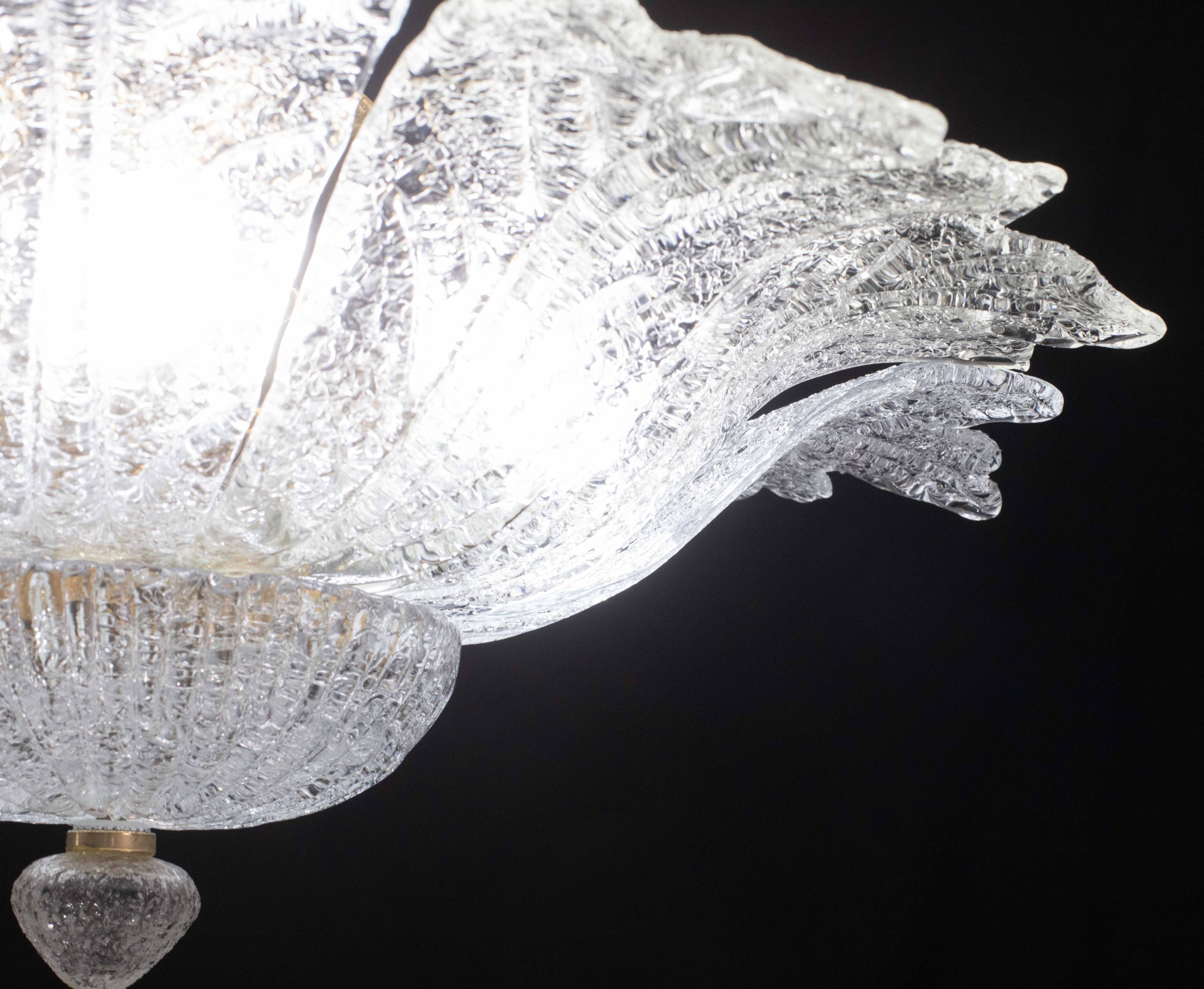 Palmetta, Italian Murano Glass Ceiling Light or Flush Mount, 1970s