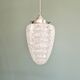 Art Deco pendant light in white speckled glass, 1920s-30s