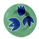 Green & Blue Tulip Plate