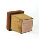 Tabouret vintage en velours marron, Tchécoslovaquie 1960