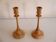 Pair of vintage wooden candle holders 1970