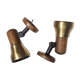 Pair of wall lamps in wood and gilded metal