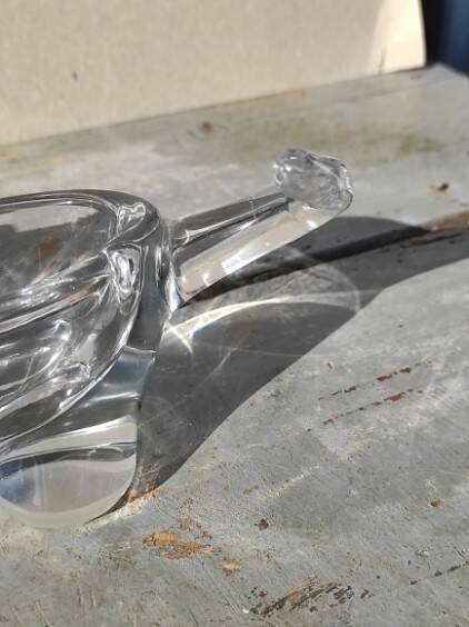 Crystal art dachshund dog tray Vannes Le Chatel