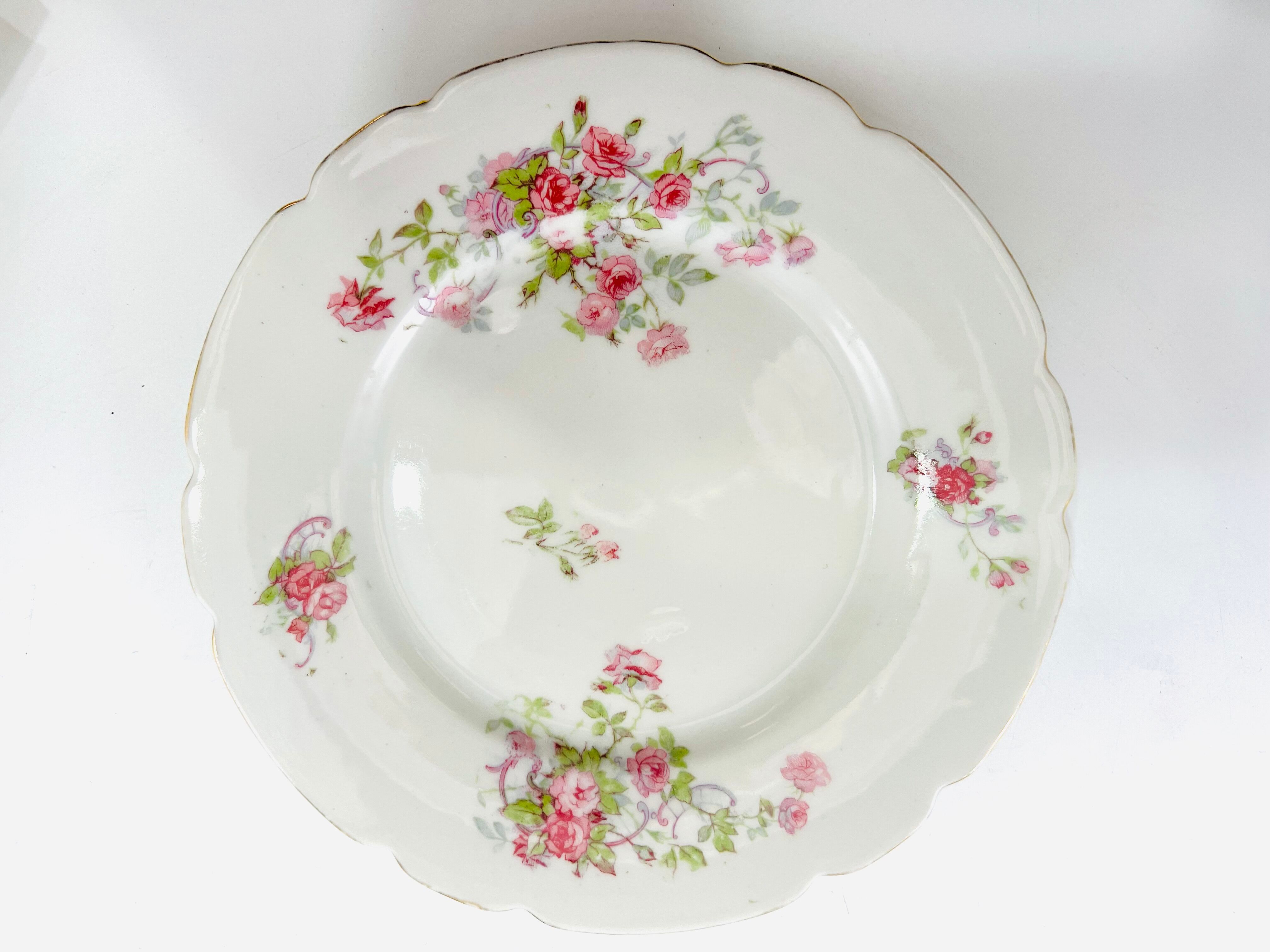 6 flower dessert plates