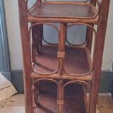 70's rattan shelf
