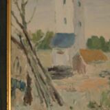 Original Oil on Canvas – “Village” (Attributed to H. Benneth) – Framed