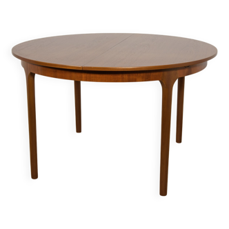 Table à manger ronde extensible du milieu du siècle de McIntosh, Royaume-Uni, 19