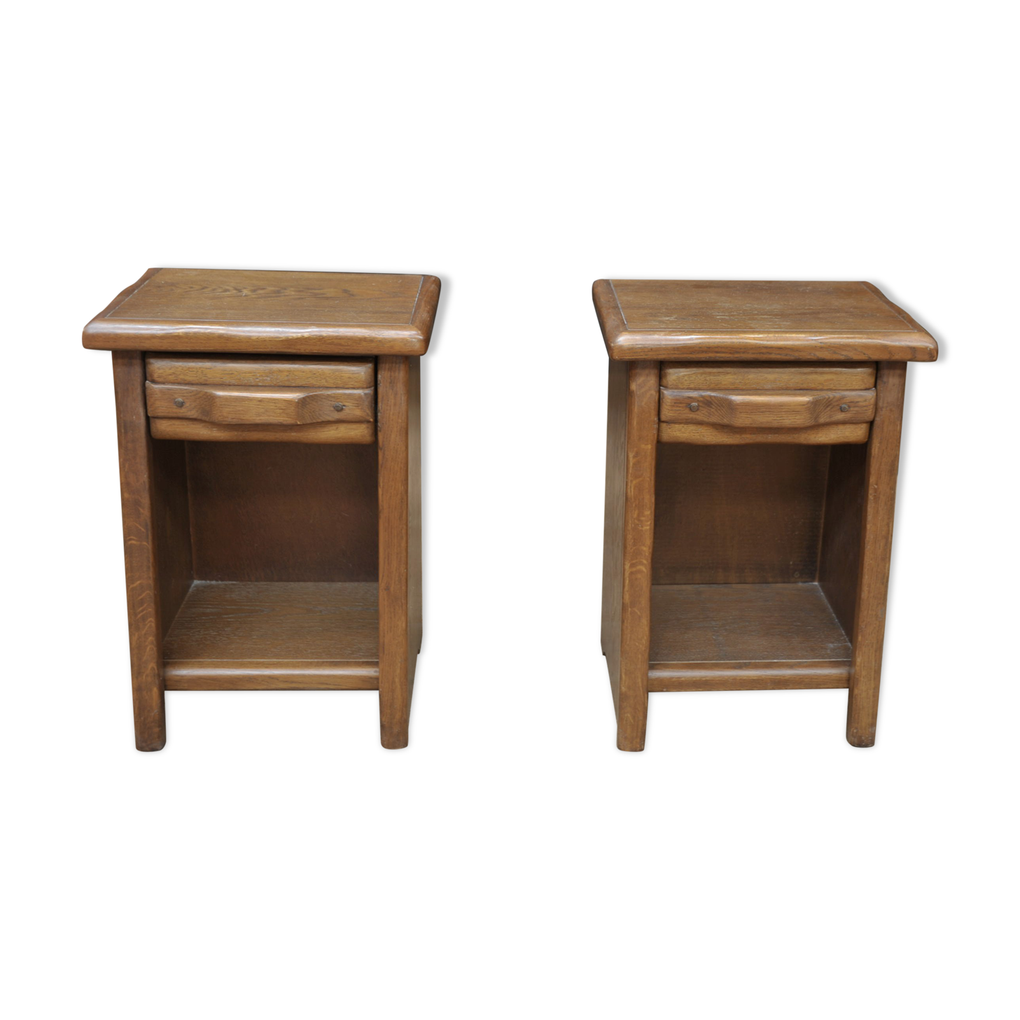 Pair of oak bedsides 1970