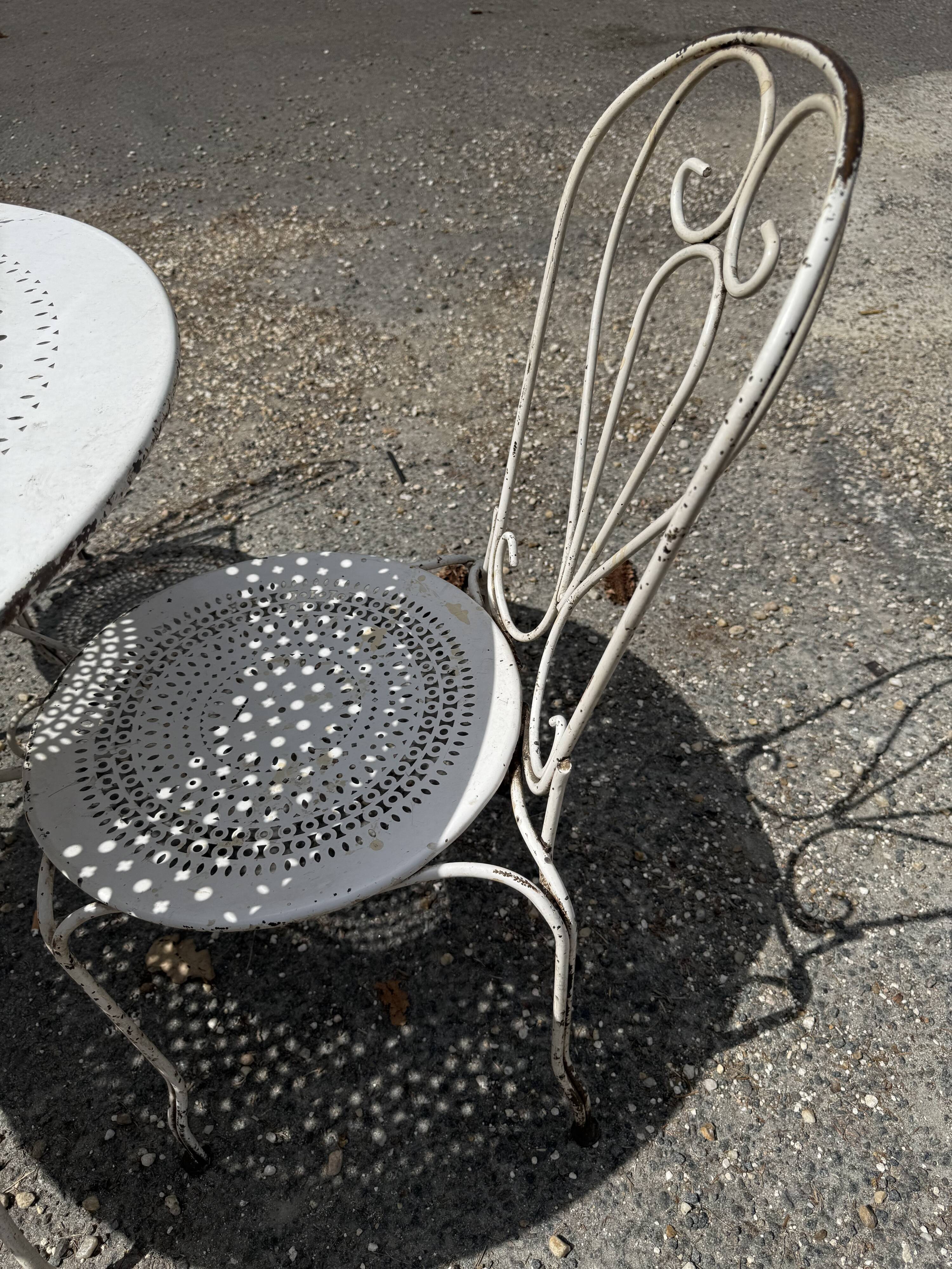 Wrought iron garden furniture