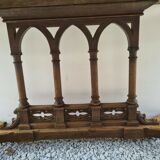 Gothic style console table in oak