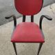 Fauteuil de bureau vers 1950 rouge et noir