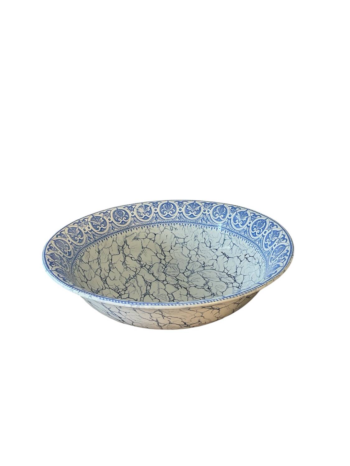 Old hollow iron earth dish J.Vieillard