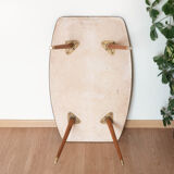 Table bass pattern floral spindle feet