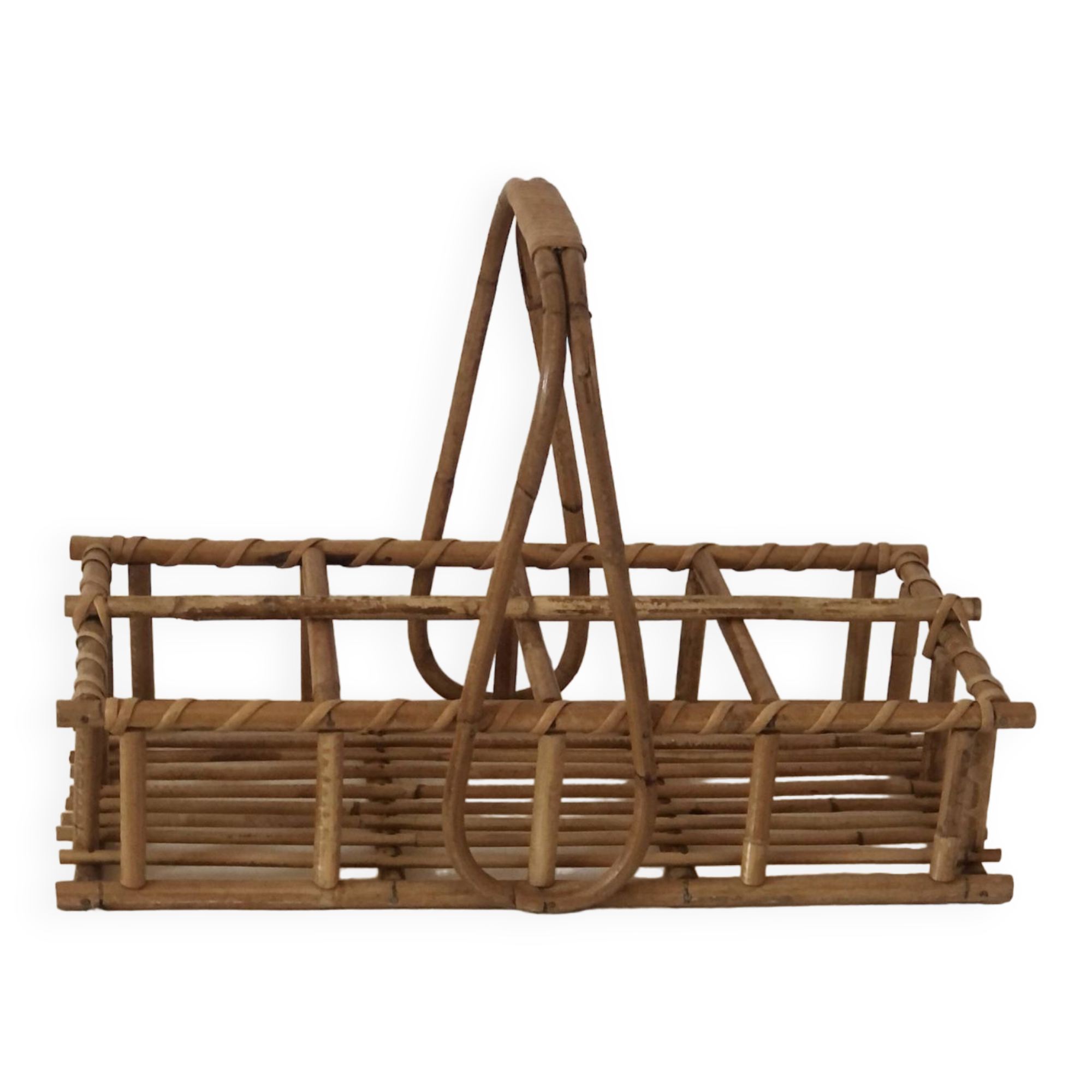 Rattan glass holder