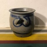 Lot 5 old blue sandstone 3 pots - carafe - vintage decoration tonneau
