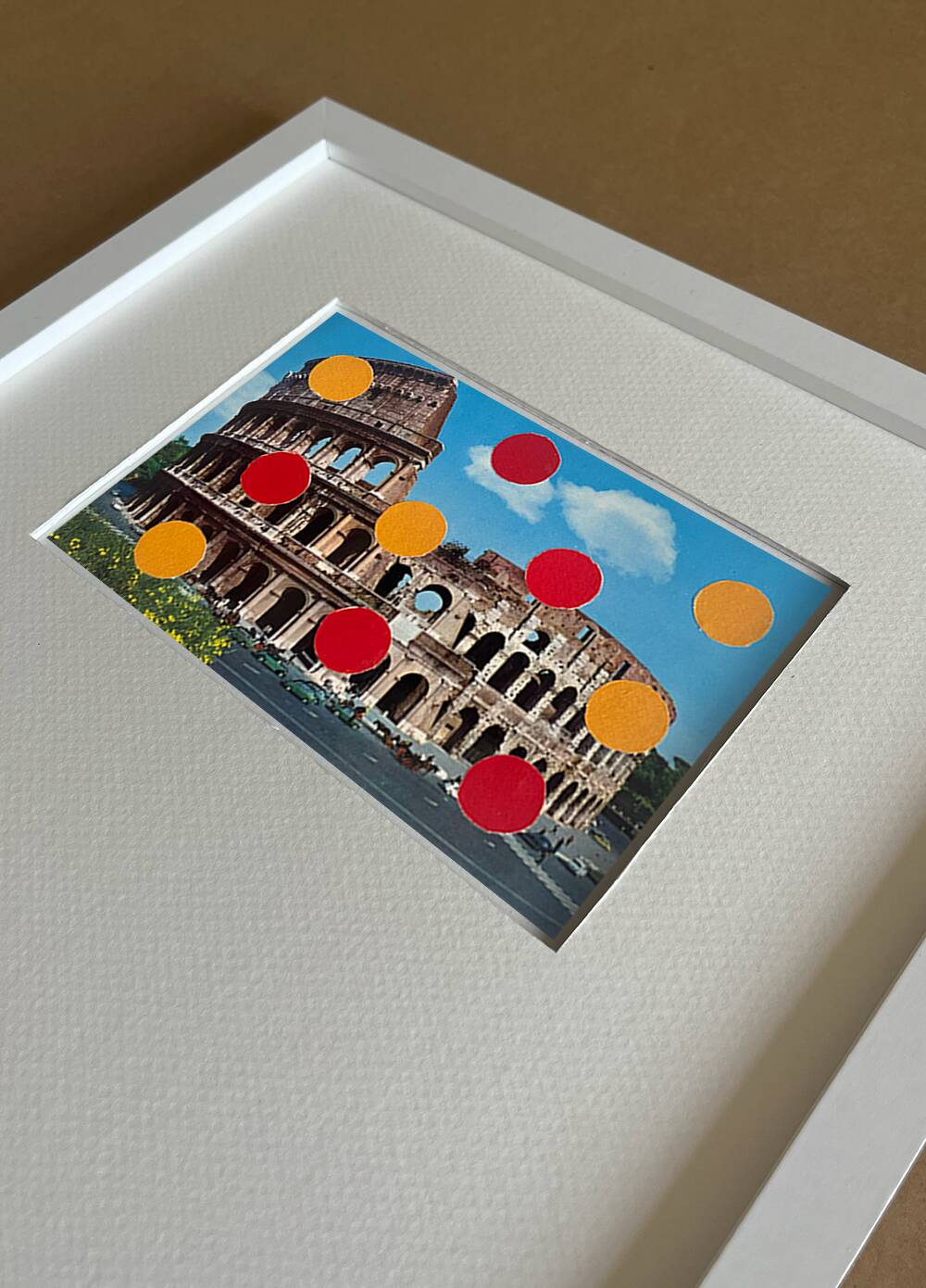 Roma - Collage sur carte postale