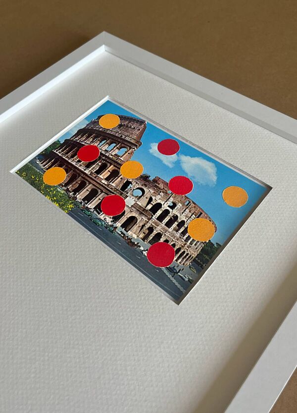 Roma - Collage sur carte postale