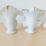 Set of 3 cone vases, groom's vases