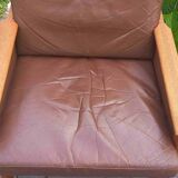 Leather Lounge Chair By Illum Wikkelsø For Eilersen, 1960s