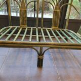 Rattan bench canapé