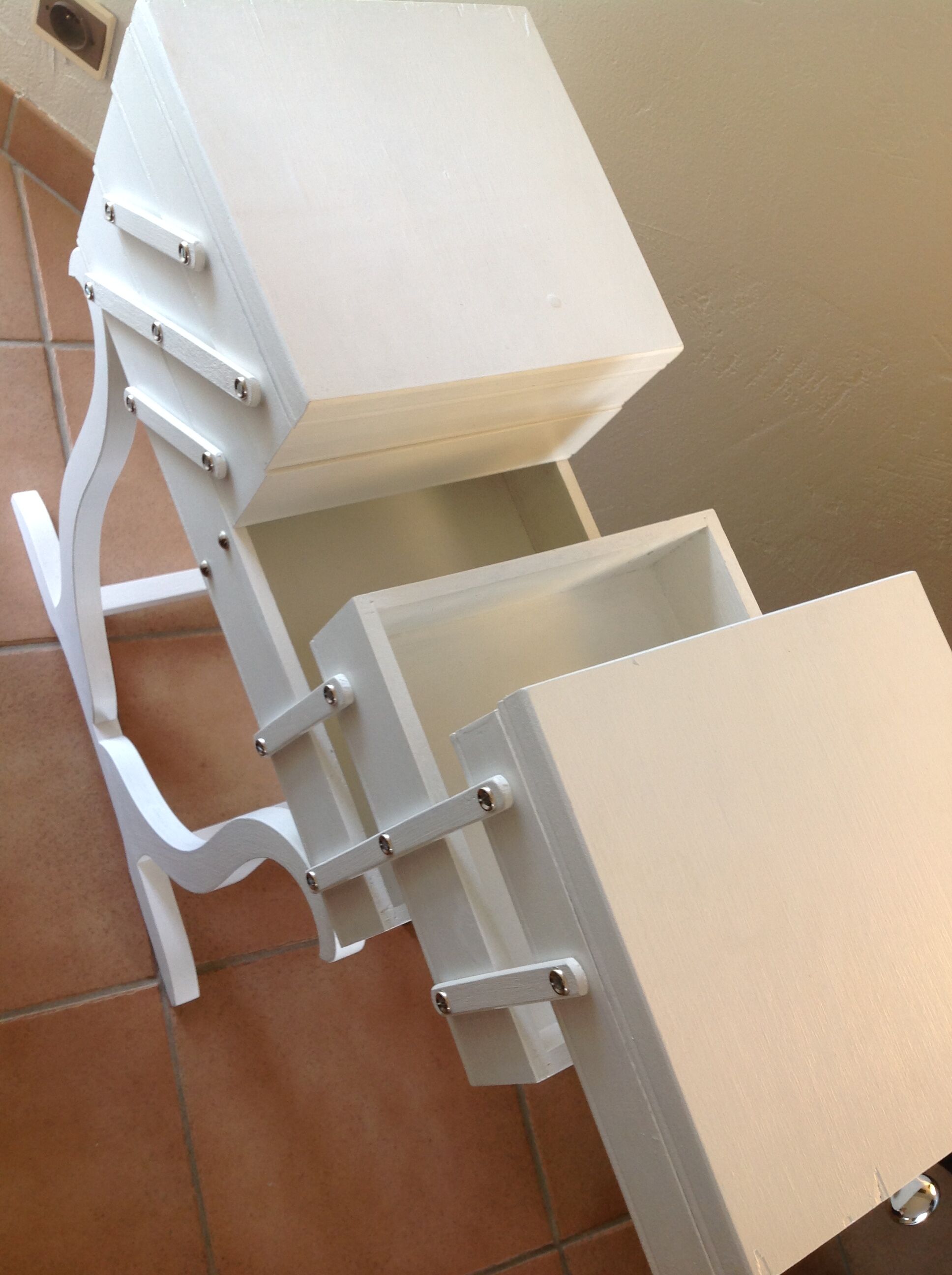 Worker painted wooden art deco form