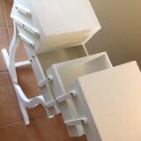 Worker painted wooden art deco form