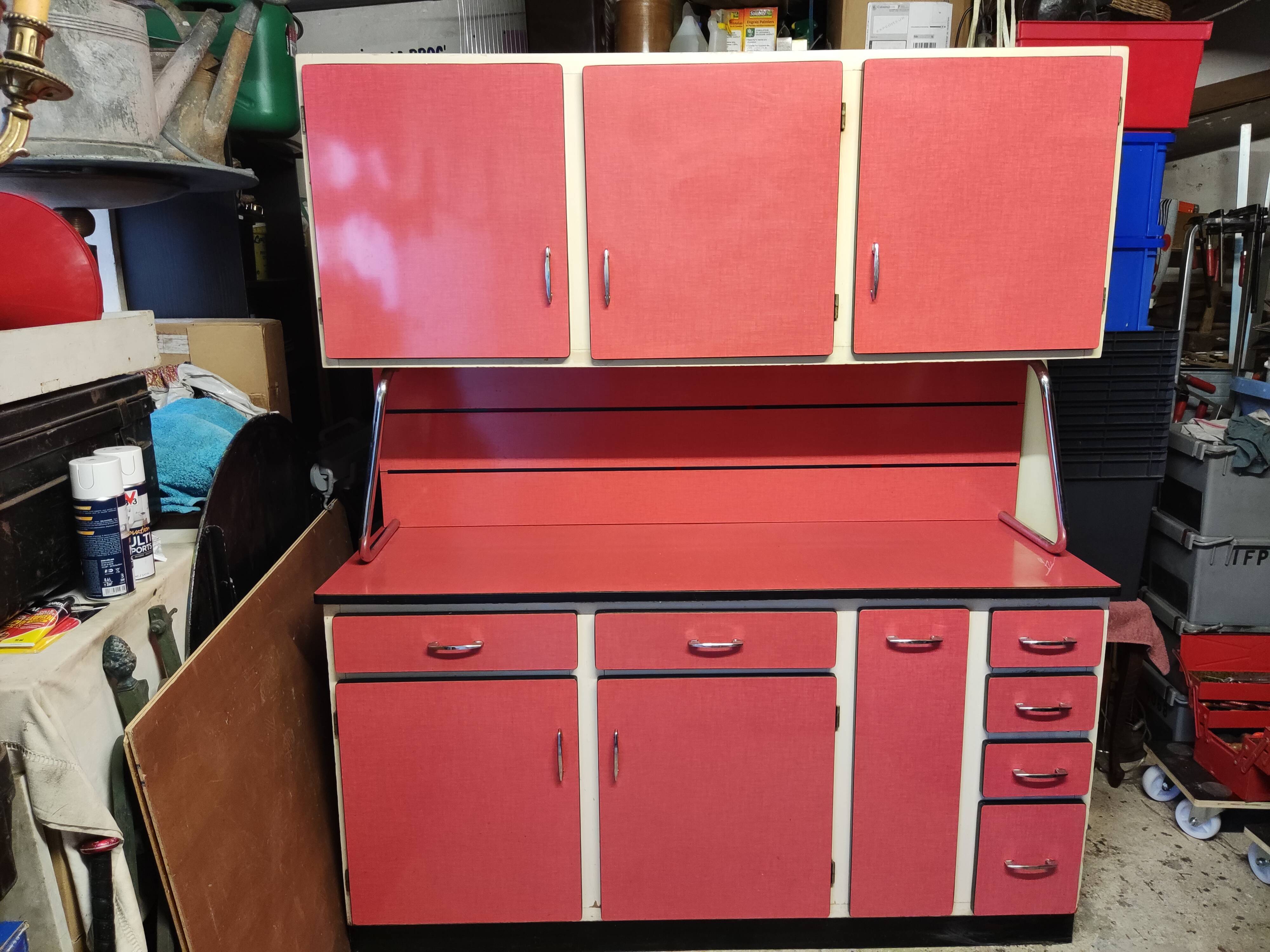 Red formica furniture