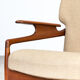 60s John Boné teak and wool adjustable lounge chair for Advance Design