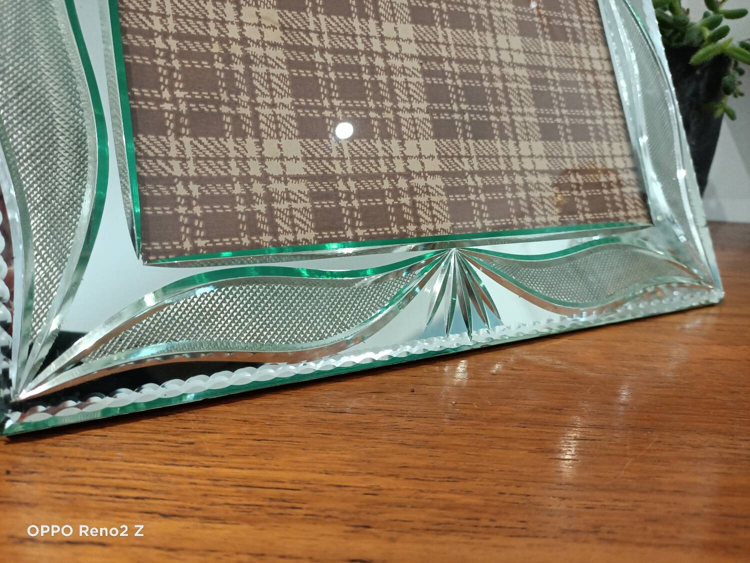 Large chiseled mirror photo frame