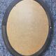 Oval wooden mirror