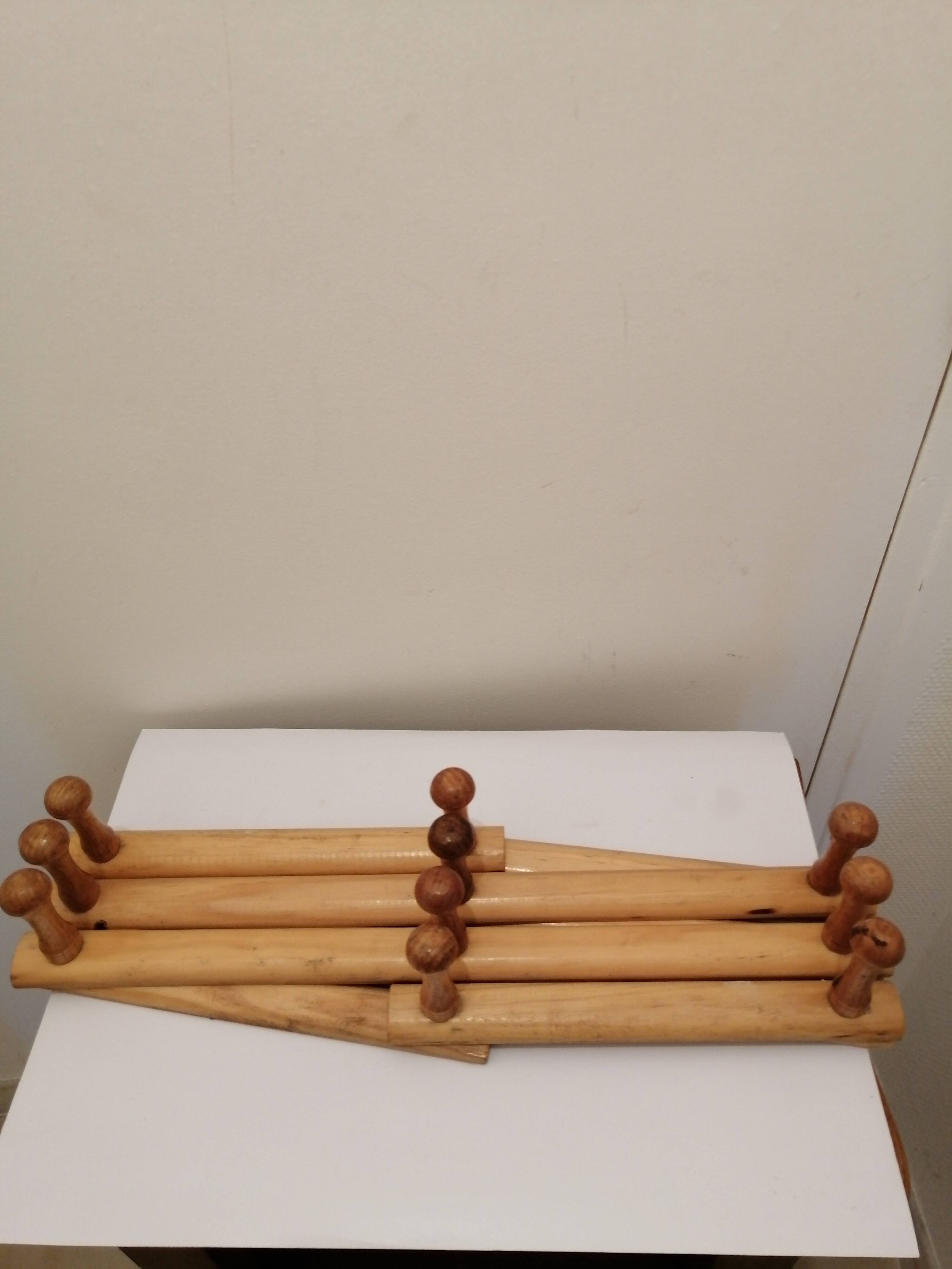 Portemanteau en bois accordeon  vintage