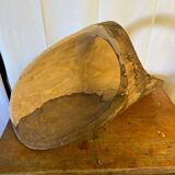 Antique Carved Wood Basket Vintage #C622