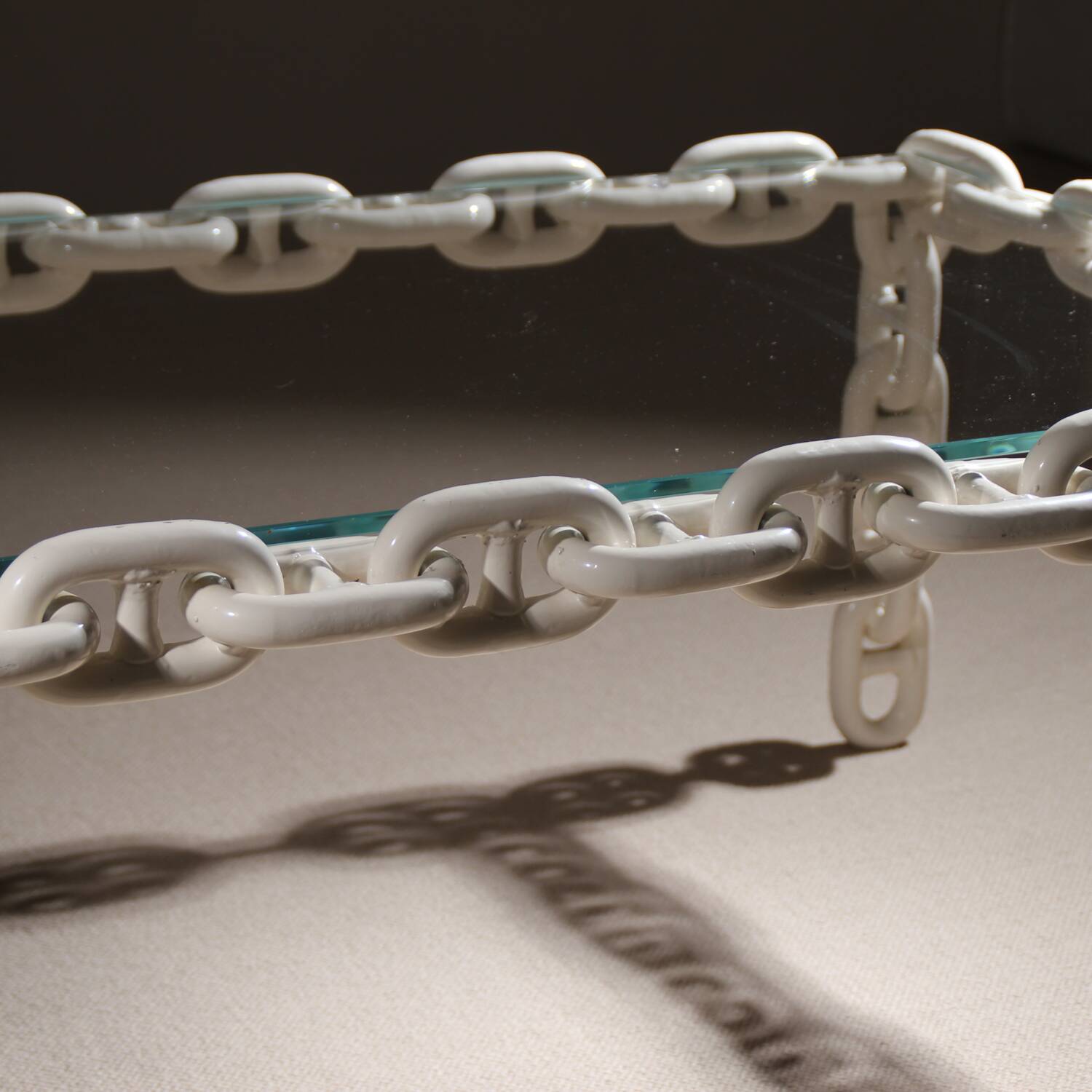 Brutalist Chain Link Coffee Table | France 1970s
