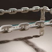 Brutalist Chain Link Coffee Table | France 1970s