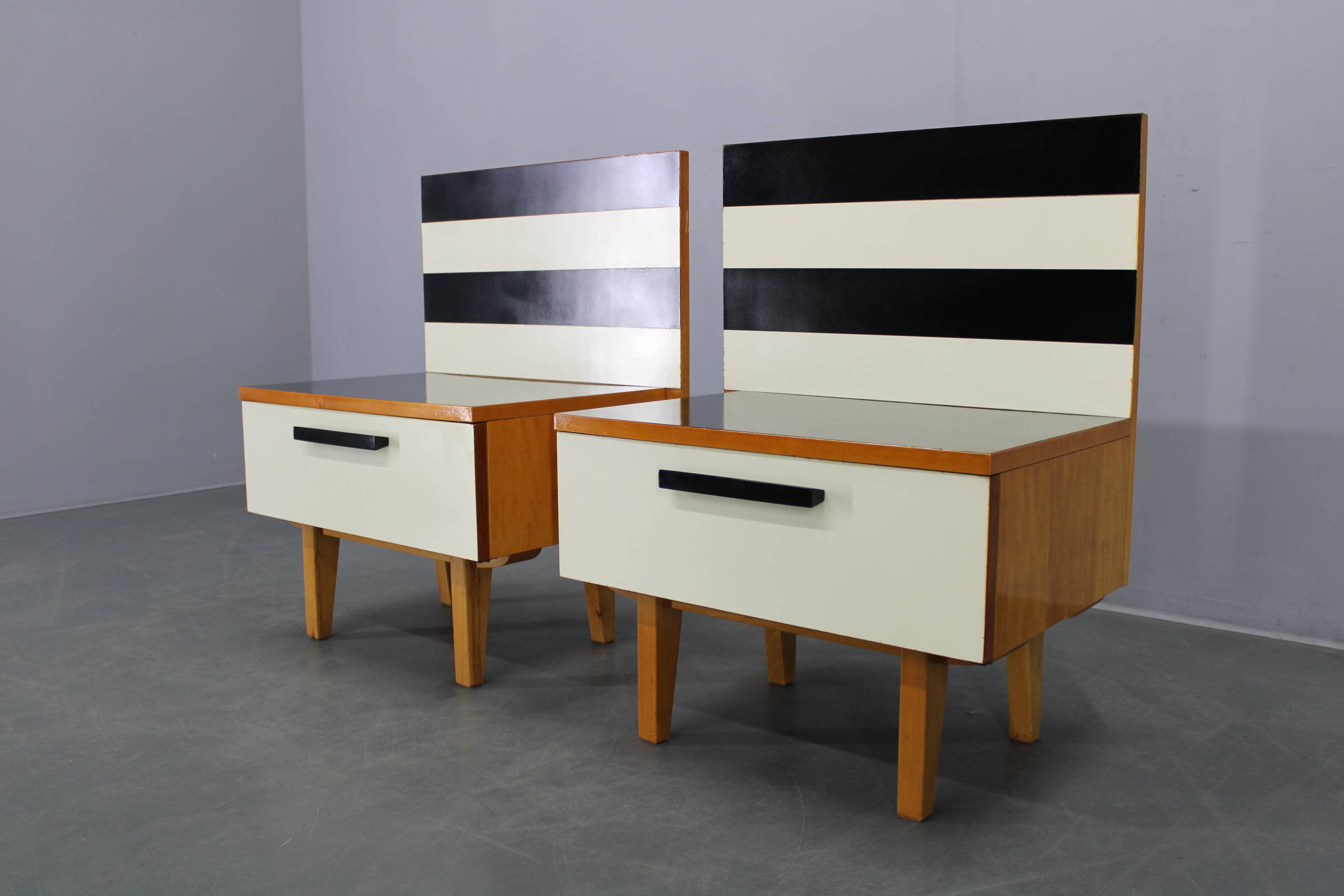 Mid-century pair of nightstands, Czechoslovakia, 1960s