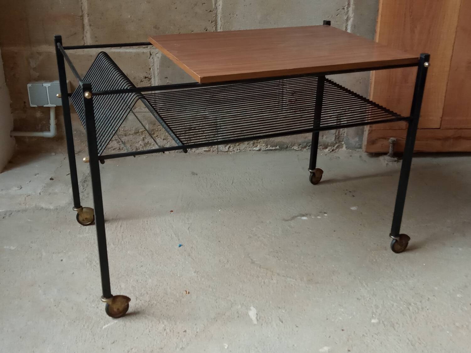 Vinyl and record player table