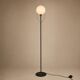 Italian design floor lamp with blue Murano glass, 1990s