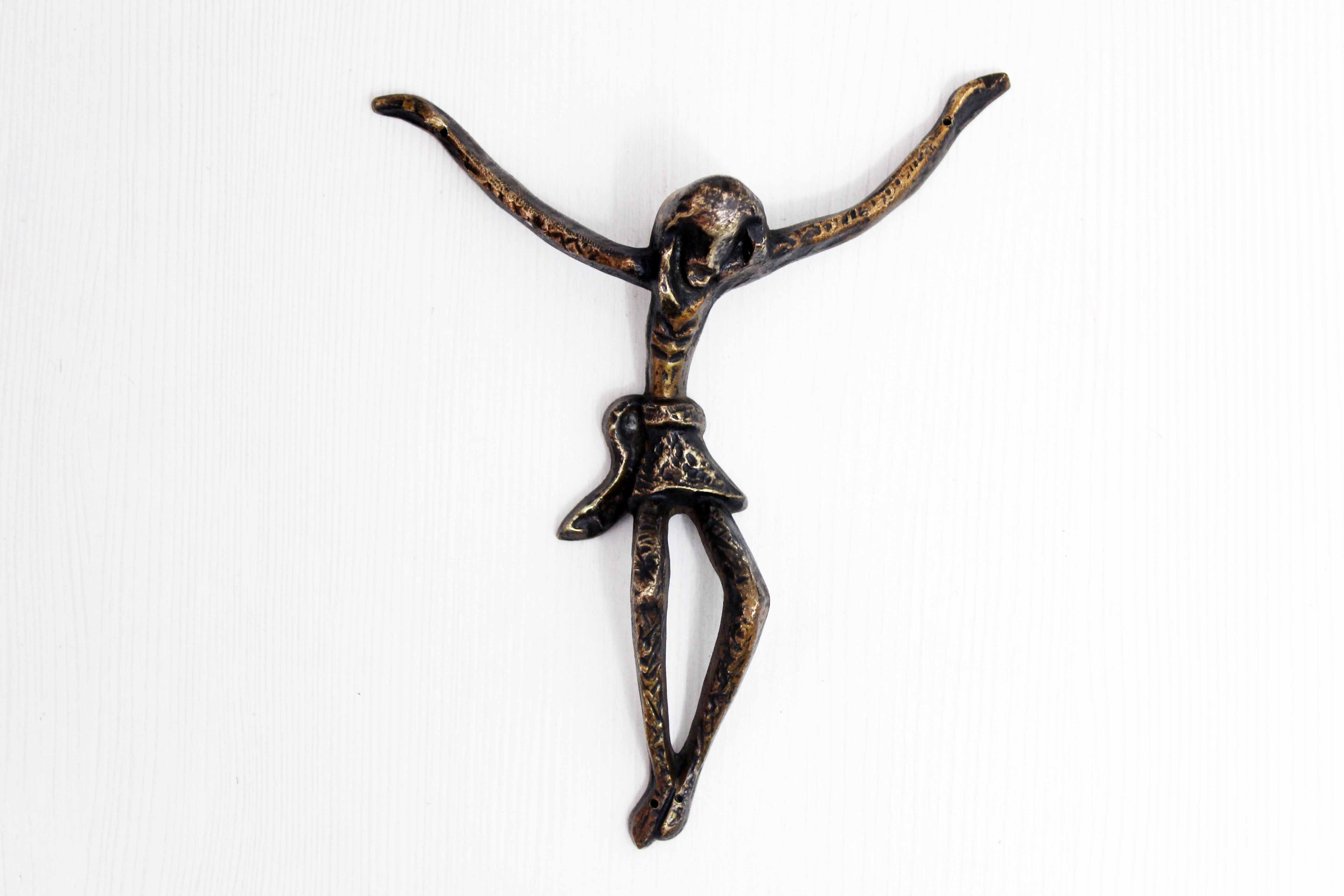 Modernist Christ in bronze