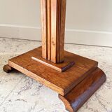 Vintage solid oak saddle plant holder