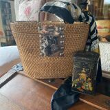 Vintage oriental tea basket