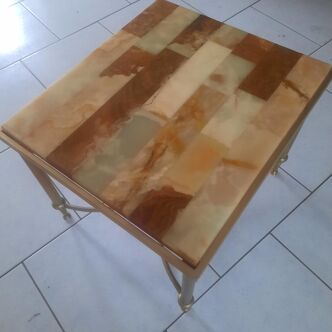 Marble and onyx coffee table