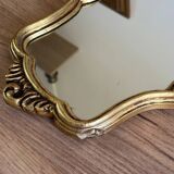 Vintage gold shell mirror