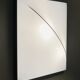 Square wall light with white fabric diffuser, Italy 70s