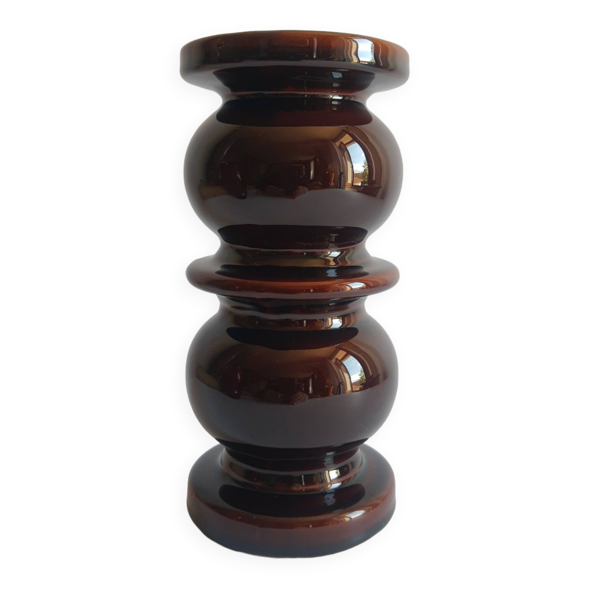 Tellor vase 70s brown old vintage
