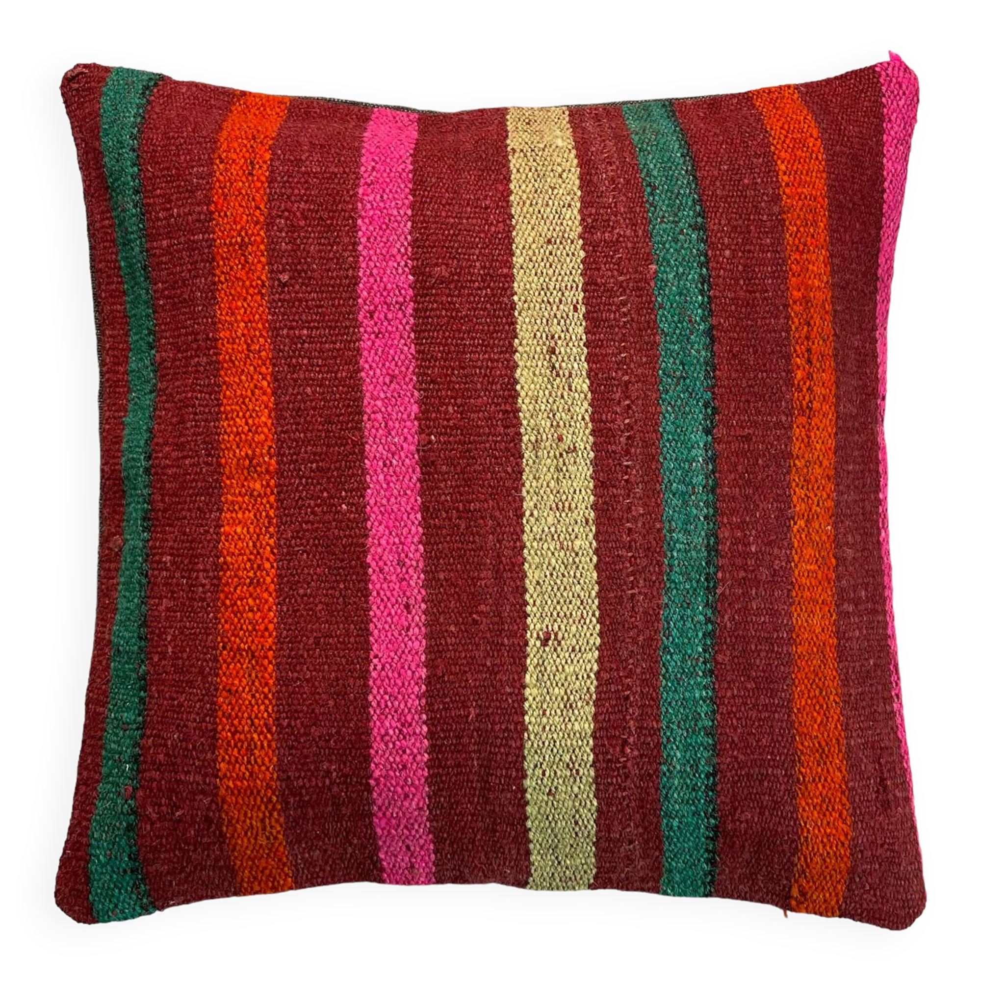 Vintage turkish kilim cushion cover , 40 x 40 cm