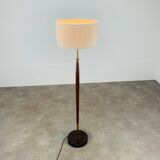 Scandinavian teak and brass floor lamp 60s