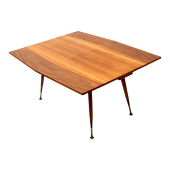 Table à manger extensible vintage unique fabriquée dans les années 1970