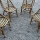 4 chaises boules en rotin vintage