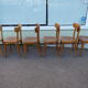 Lot de 6 chaises de bistrot bar en bois