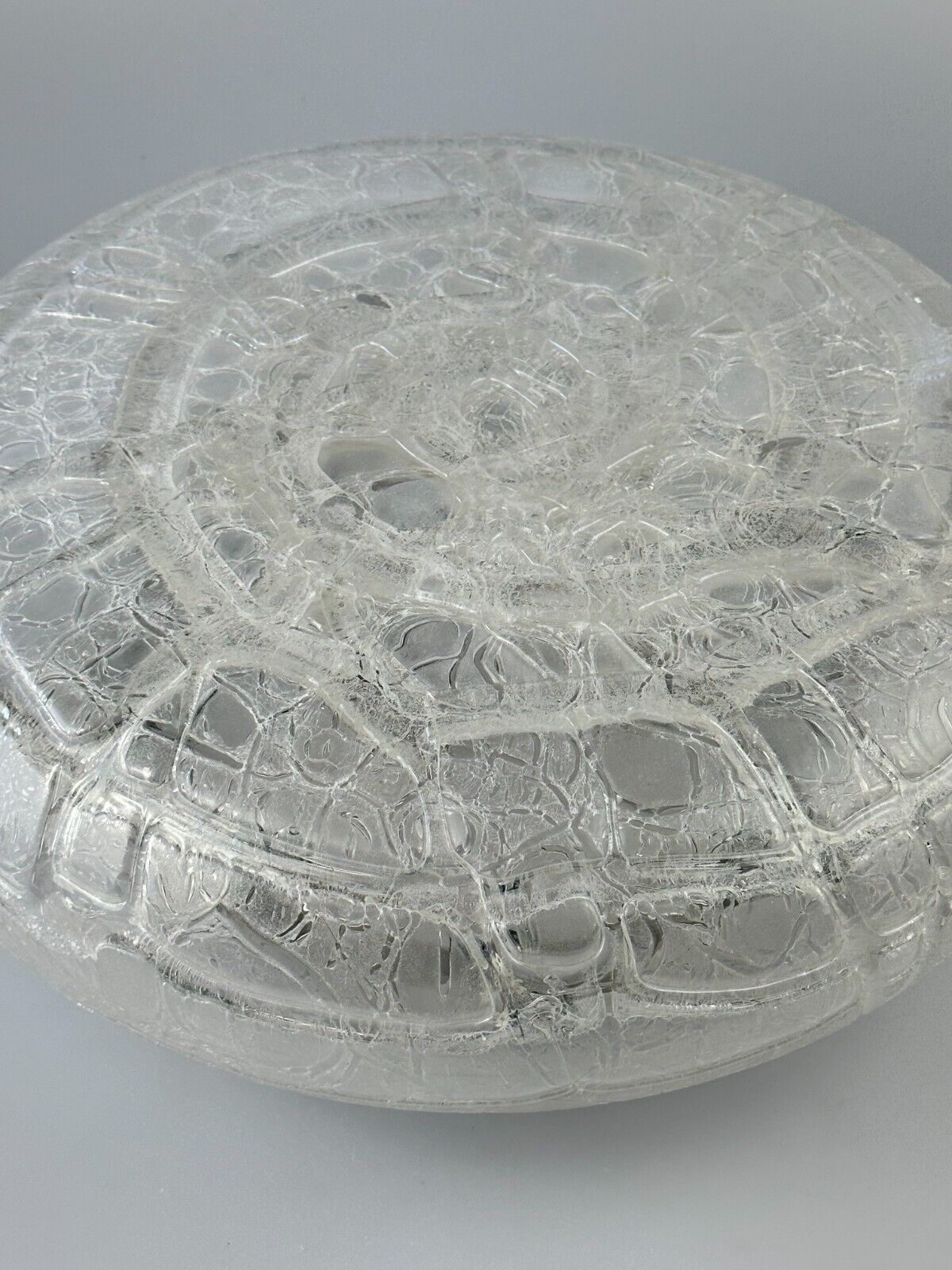 60s 70s ceiling lamp Plafoniere Ice Glass Doria Germany Space Age Design